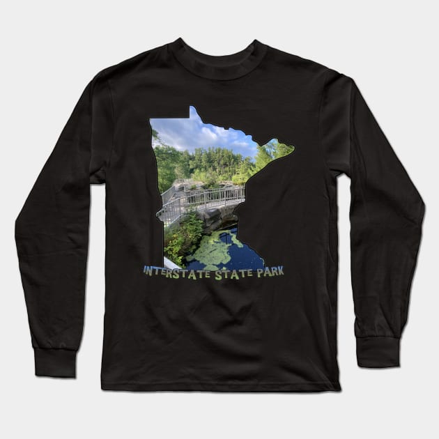 Minnesota State Outline (Interstate State Park) Long Sleeve T-Shirt by gorff